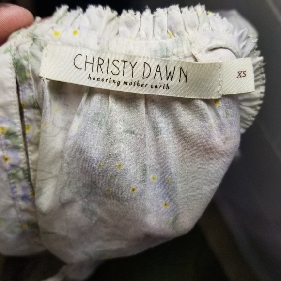 Christy Dawn Rosalee ditsy floral flutter short sleeve blouse cottagecore - Picture 12 of 14